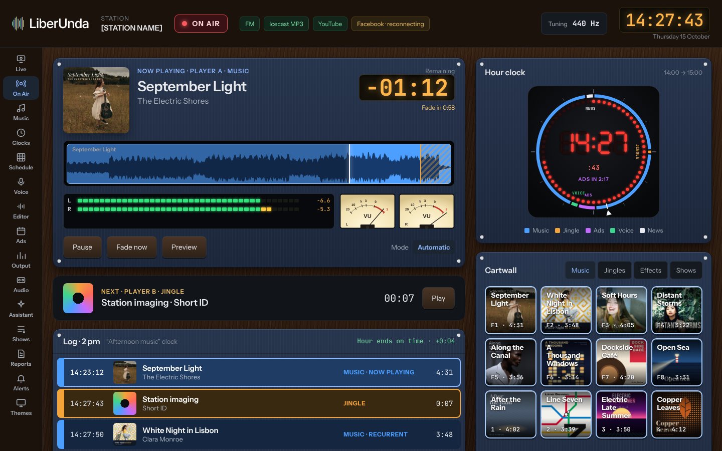 On Air screen in the Vintage tube skin